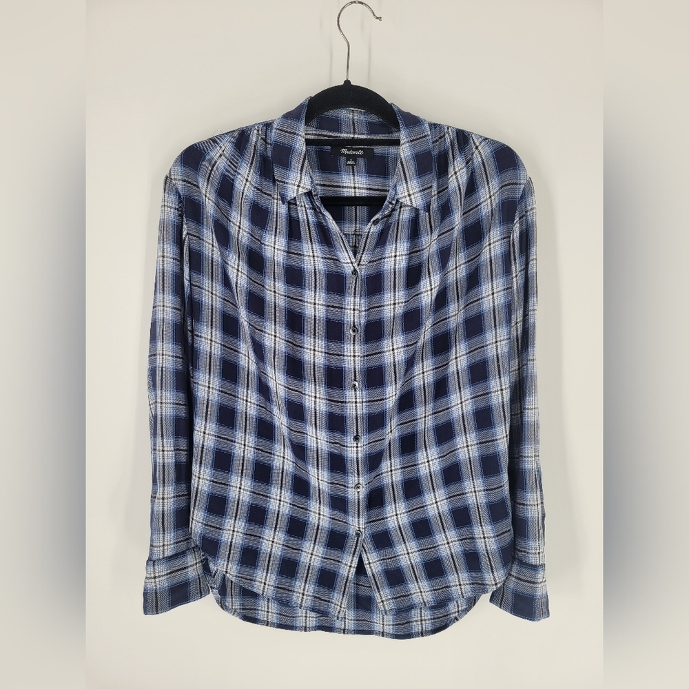 MADEWELL Flannel Plaid‎ Button Down Shirt Size S
